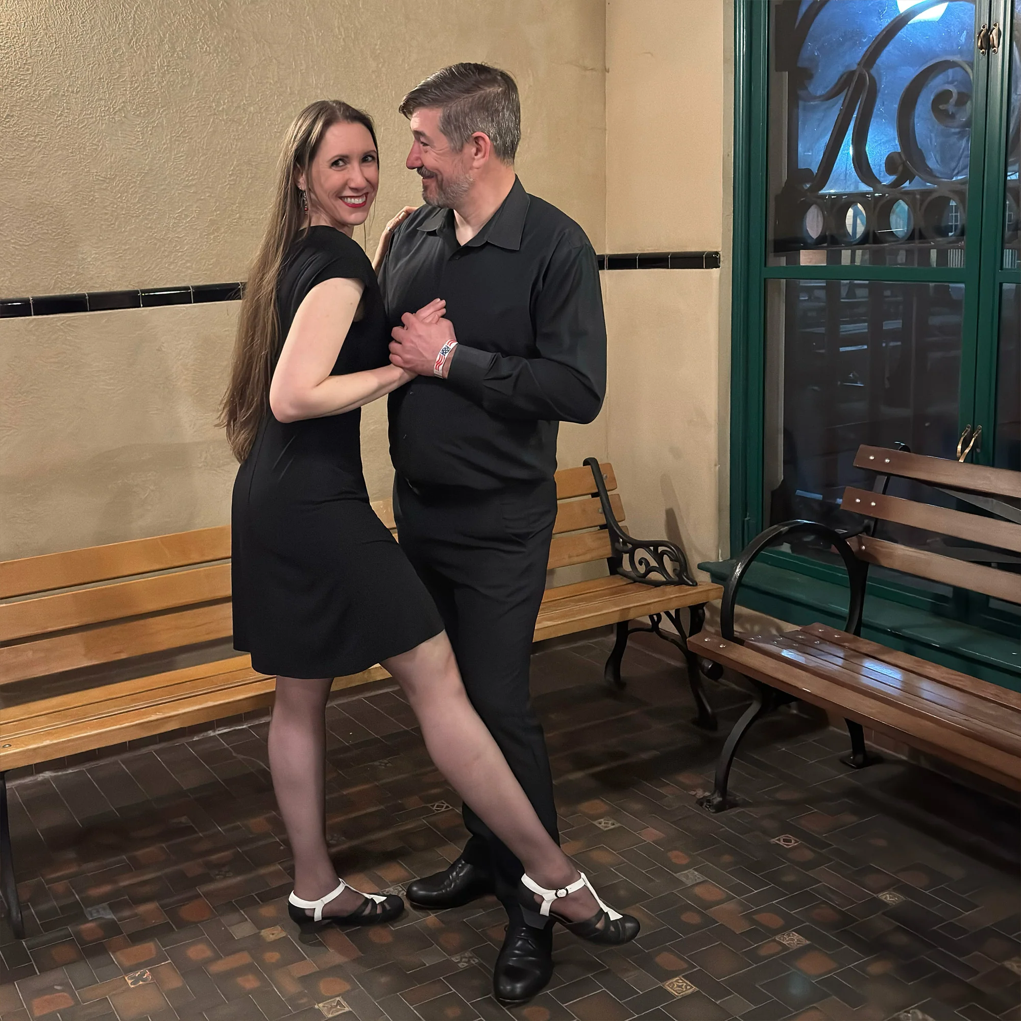 Aris Allen Aris Allen Black and White T-Strap Dance Shoes thumbnail 6
