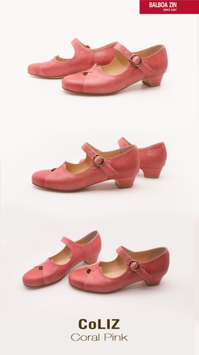 Balboa Zin CoLIZ low heels - Coral Pink