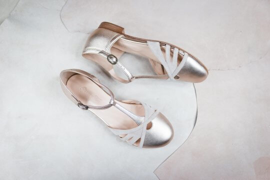 Groovy Fox Classy Flats – Shimmy Gold – Size 37 thumbnail 2