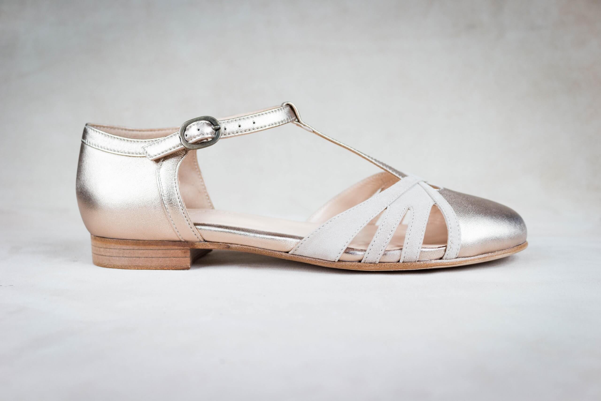 Groovy Fox Classy Flats – Shimmy Gold – Size 37 thumbnail 2