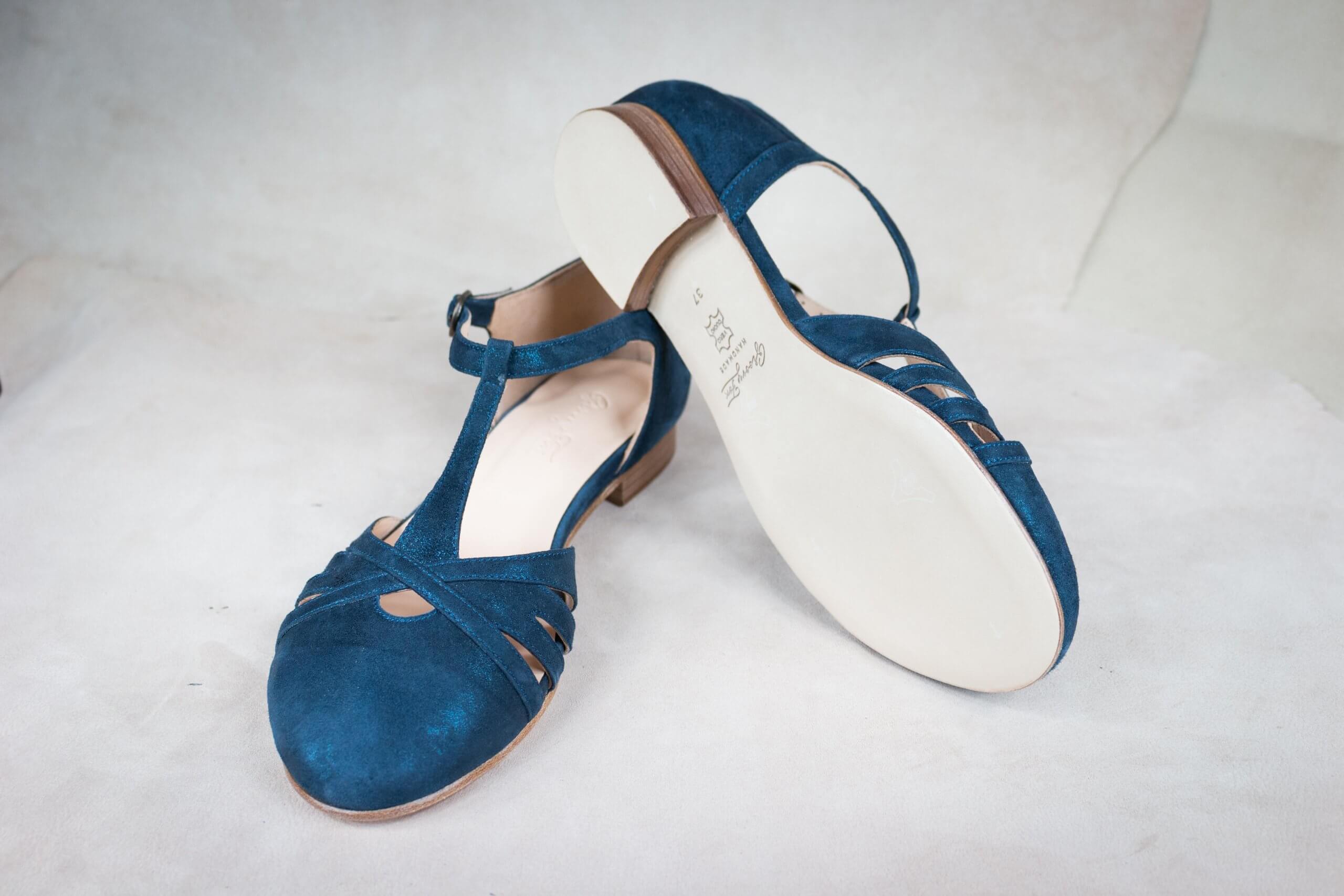Groovy Fox Classy Flats – Velvet Blue – Size 37 thumbnail 2