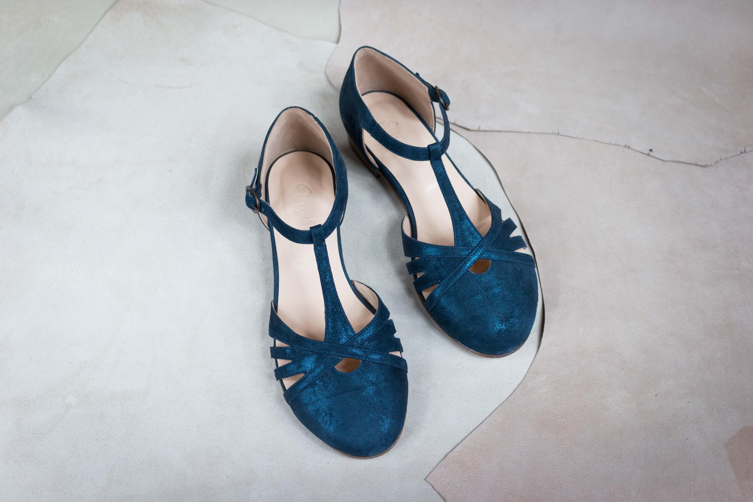 Groovy Fox Classy Flats – Velvet Blue – Size 37 thumbnail 4