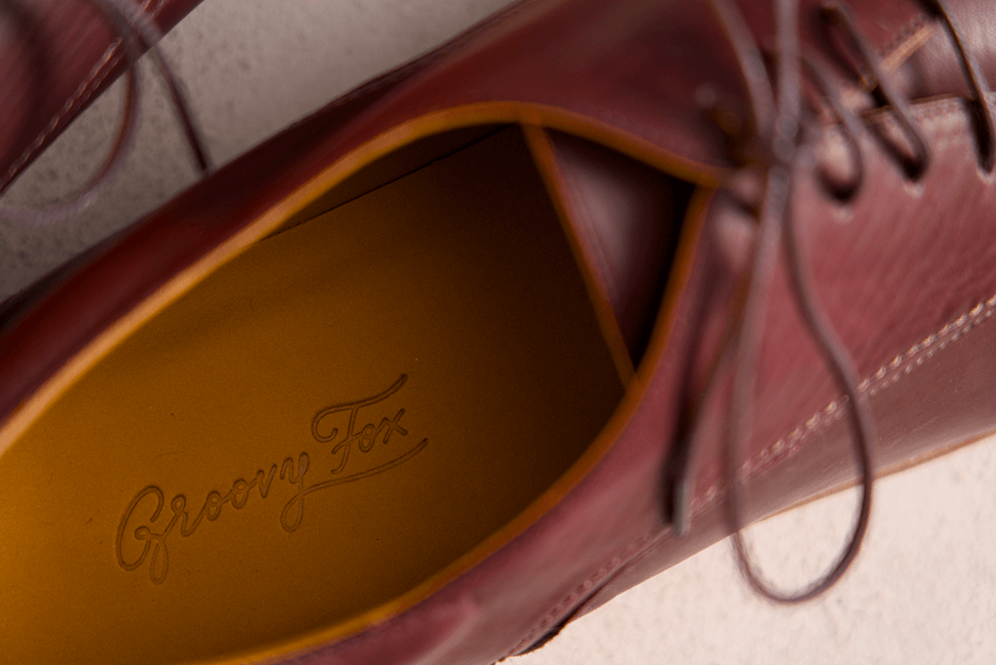 Groovy Fox Sleek – Leather Sole Derby – Vintage Merlot thumbnail 4