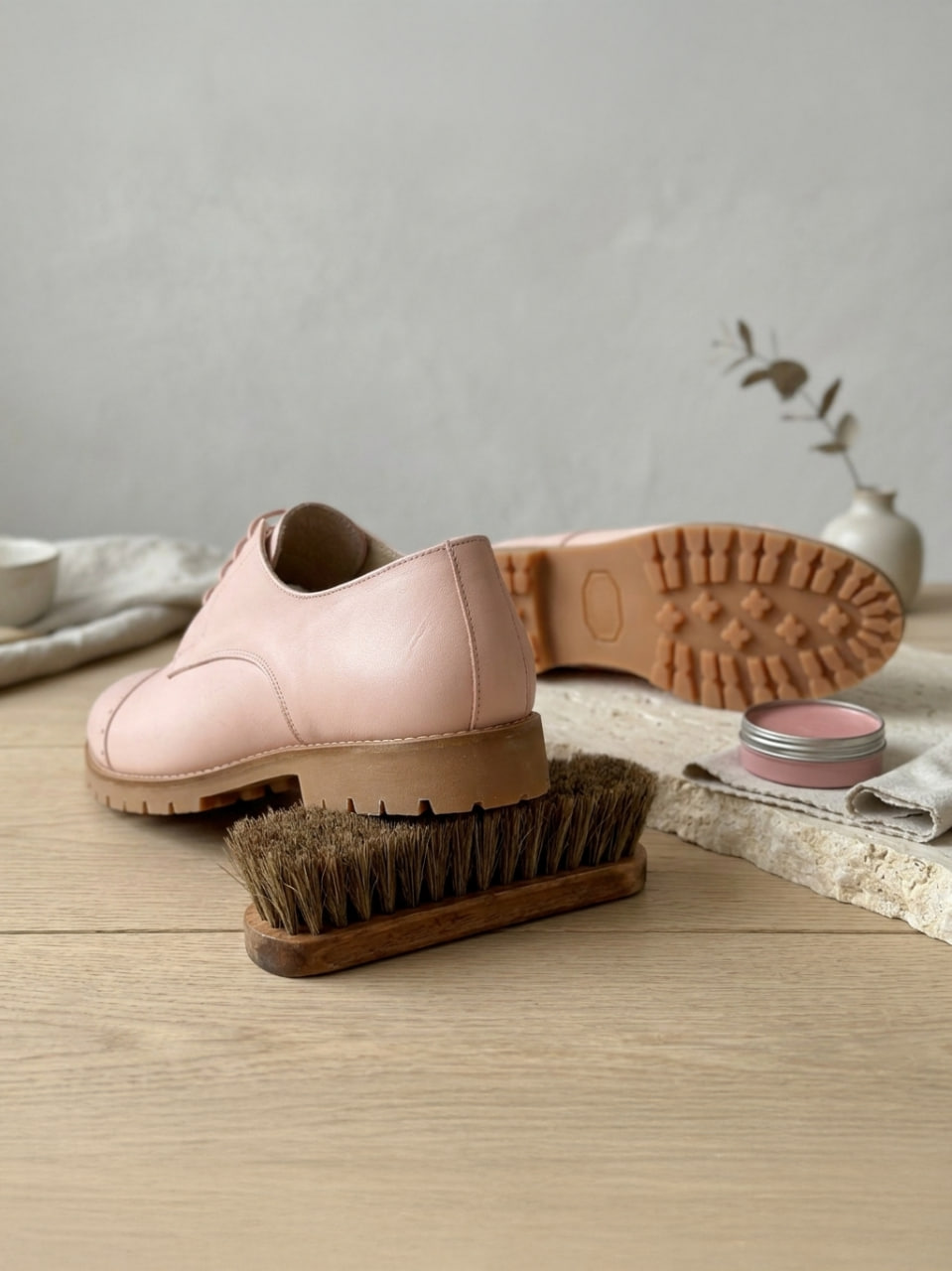 Harlem Shoes California Pink Leather Street Rubber Sole thumbnail 3
