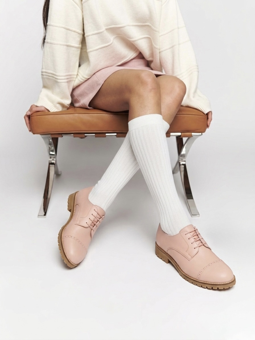 Harlem Shoes California Pink Leather Street Rubber Sole thumbnail 5