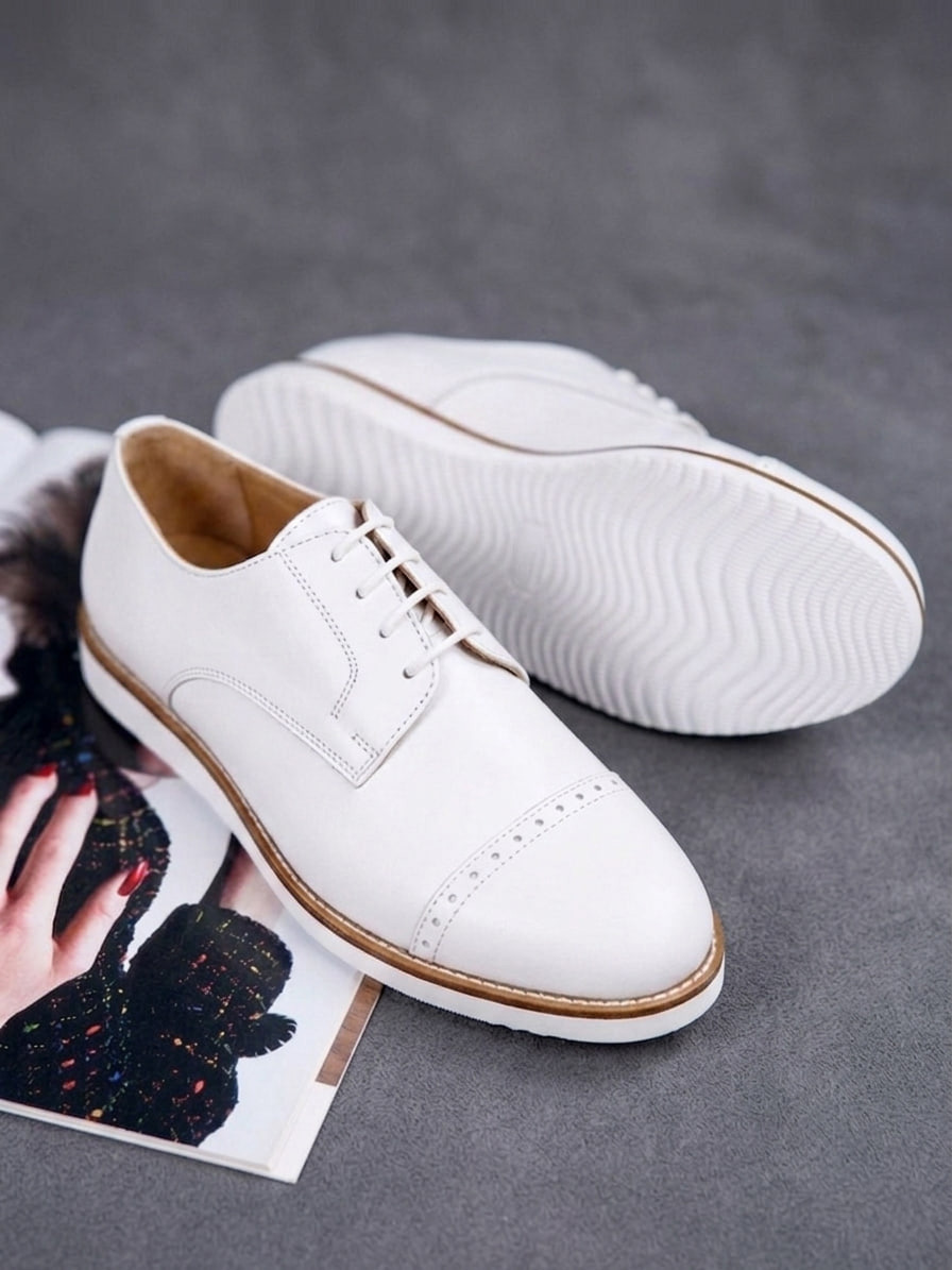 Harlem Shoes California White Leather with Eva Sole thumbnail 2