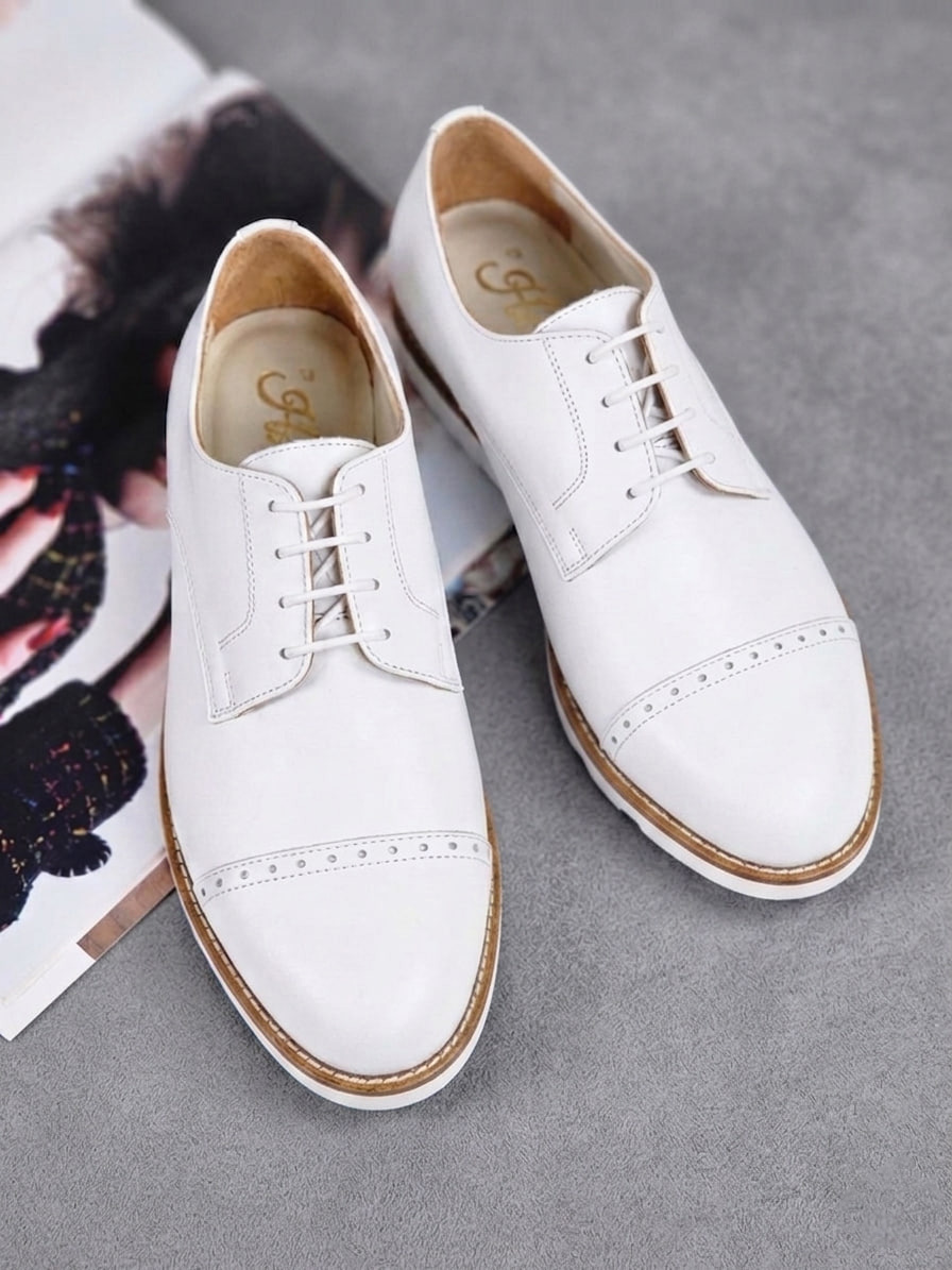 Harlem Shoes California White Leather with Eva Sole thumbnail 3