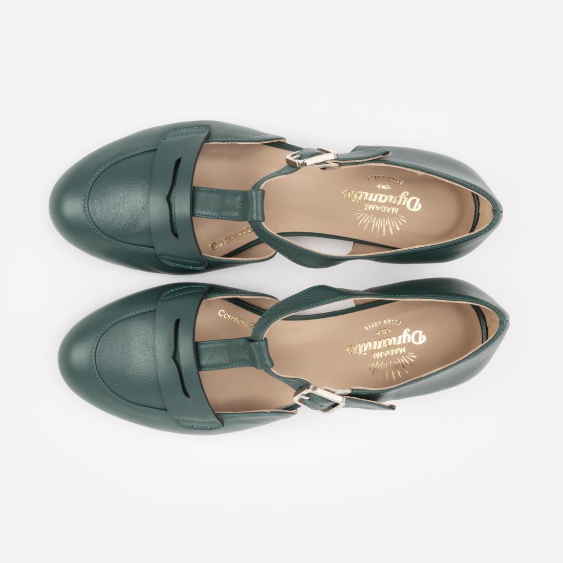 Madame Dynamite Wide fit - Mocasines Everyday Green Bottle thumbnail 4