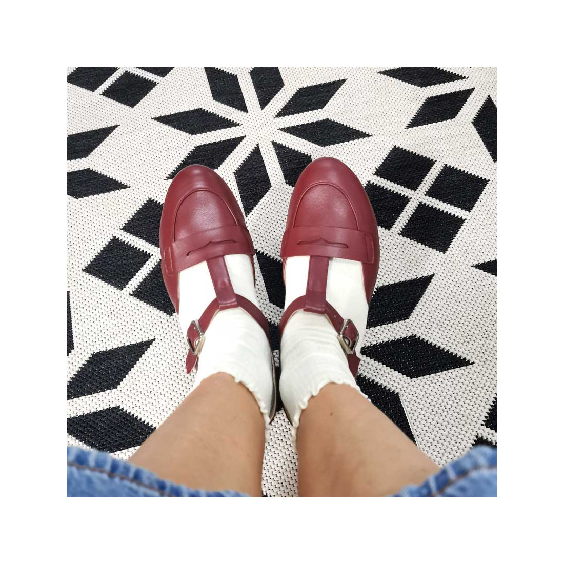 Madame Dynamite Wide fit - Mocasines Everyday Red Wine thumbnail 2