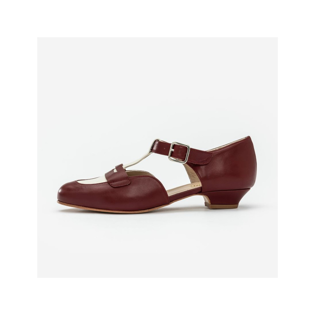 Madame Dynamite Wide fit - Mocasines Cherry & White thumbnail 3