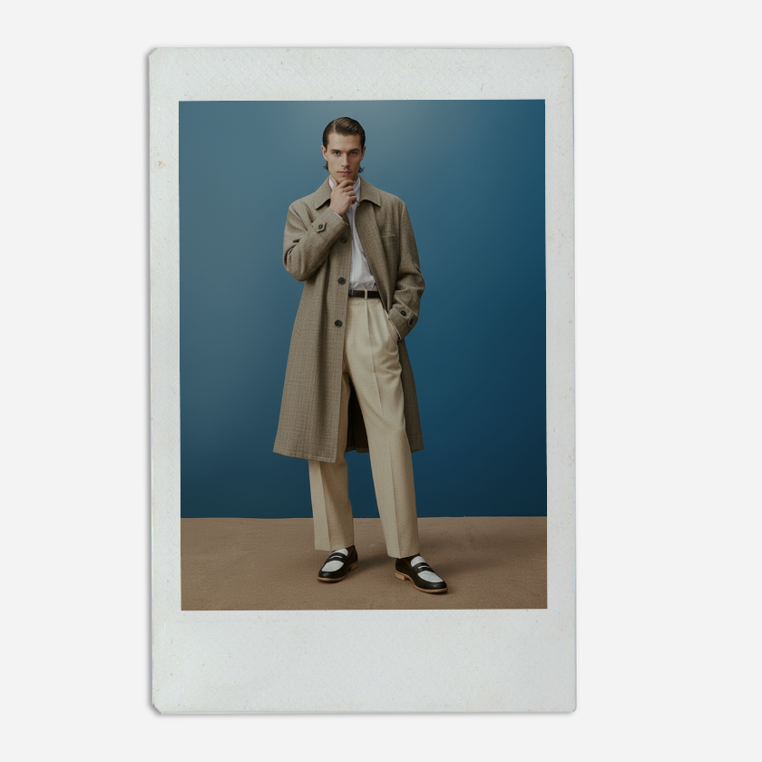 Madame Dynamite Black and white loafers for swing dancing - Men thumbnail 3