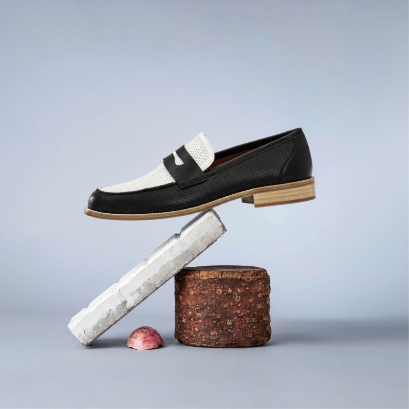 Madame Dynamite Black and white loafers for swing dancing - Men thumbnail 5