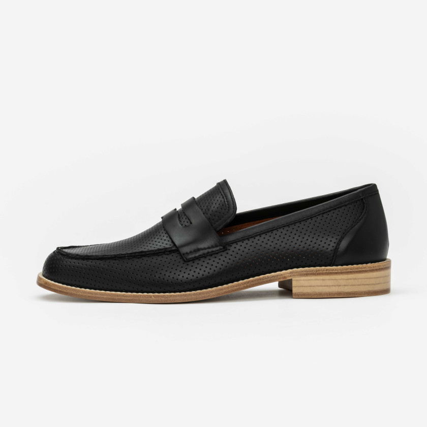Madame Dynamite Black loafers for swing dancing - Men — 1/5
