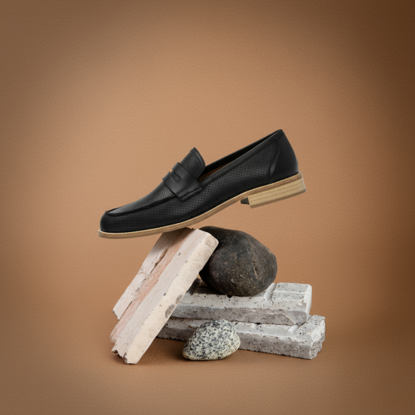 Madame Dynamite Black loafers for swing dancing - Men thumbnail 3