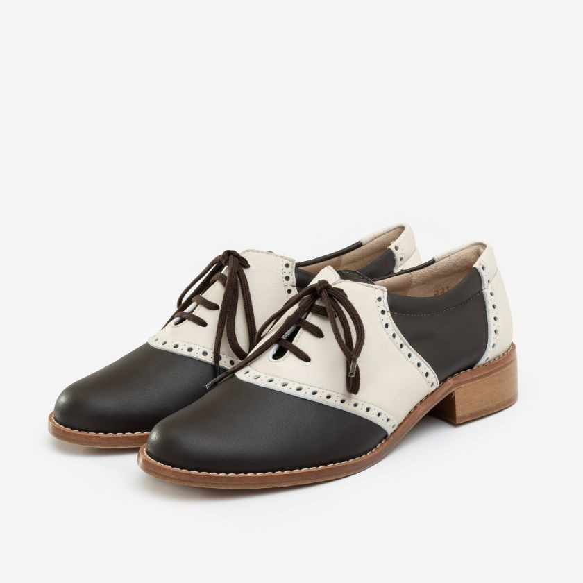 Madame Dynamite Saddles Shoes Brown thumbnail 3