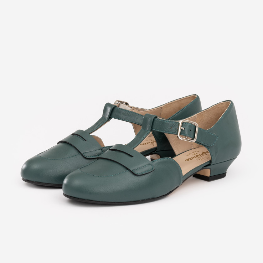 Madame Dynamite Wide fit - Loafers Everyday Green Bottle — 1/5