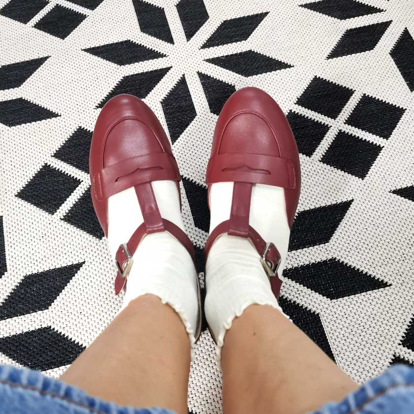 Madame Dynamite Wide fit - Loafers Everyday Red Wine thumbnail 2