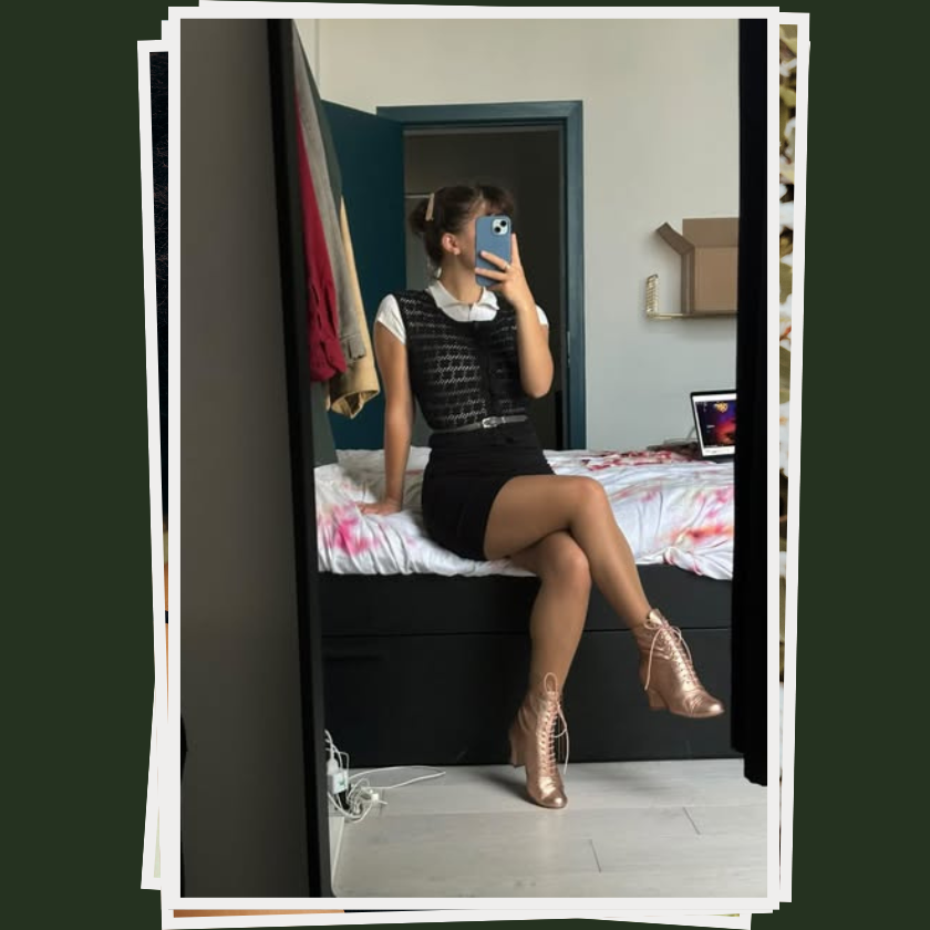 Madame Dynamite Rosetta Retro Boots Rose Gold thumbnail 2