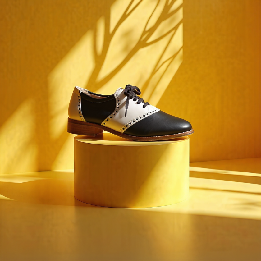 Madame Dynamite Saddle shoes dark chocolate and cream - For men thumbnail 3