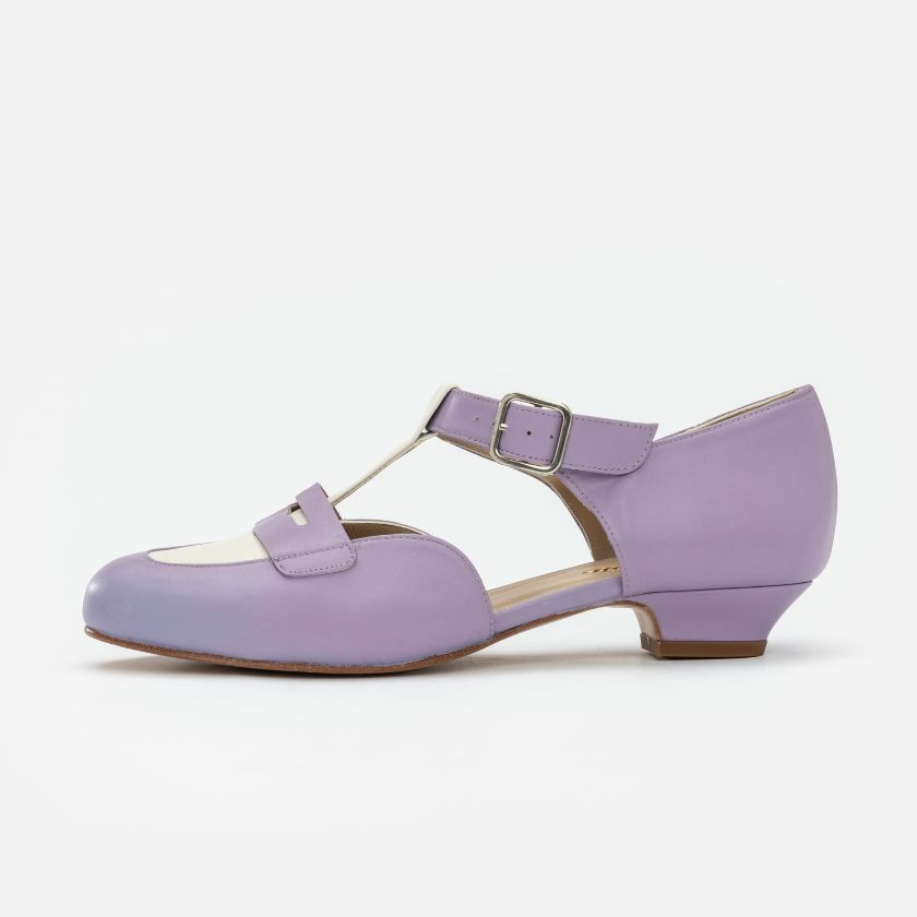 Madame Dynamite Wide fit - Mocasines Lavender & White thumbnail 2