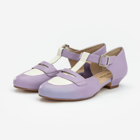 Madame Dynamite Wide fit - Mocasines Lavender & White thumbnail 5