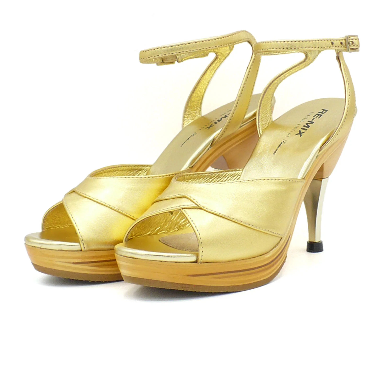Remix Vintage Hollywood Ankle Strap Stilettos thumbnail 4