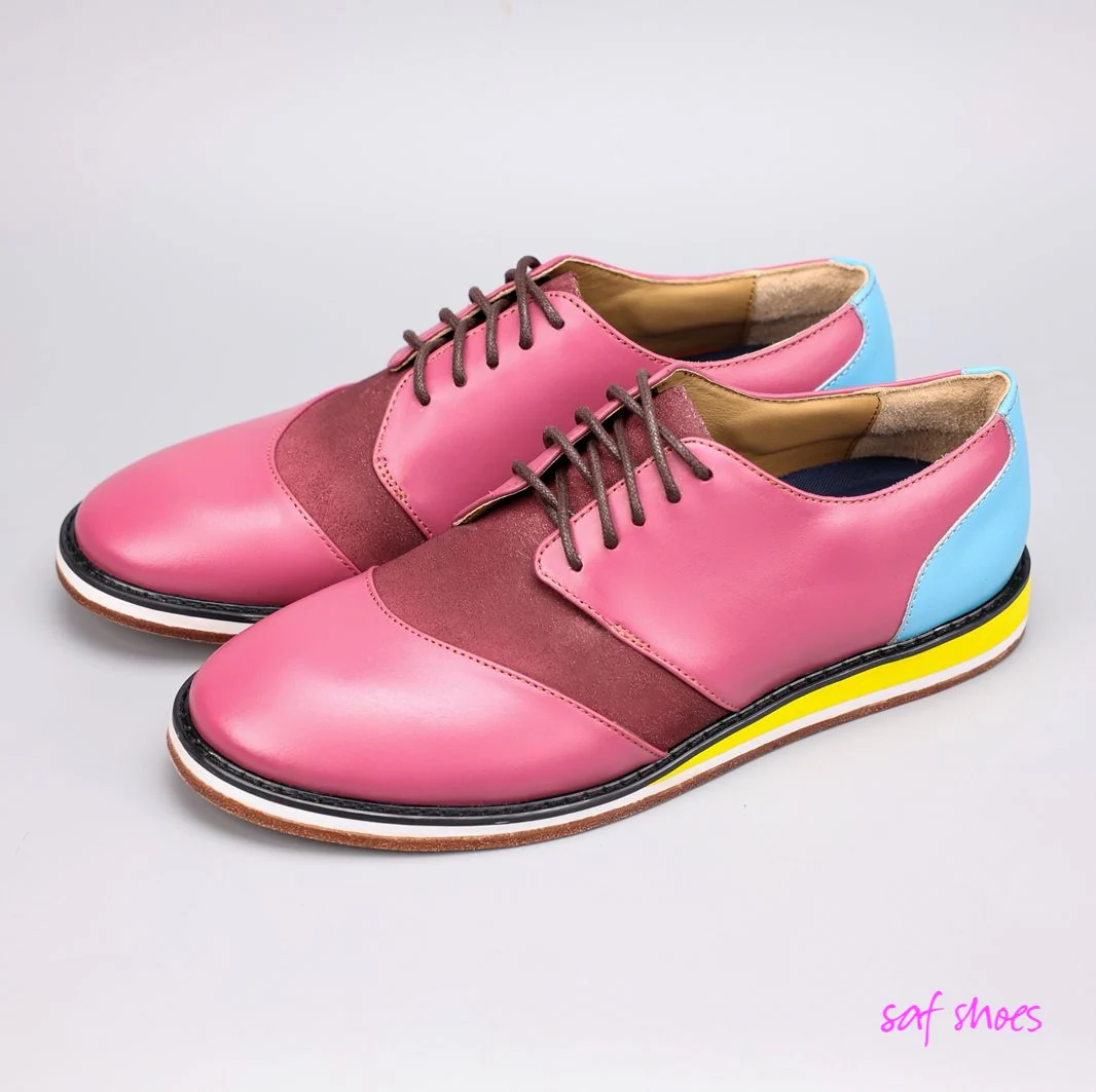 SAF Shoes Modern Collection Dance Shoes - Steelblue, Bubble Gum and Cappuccino thumbnail 2