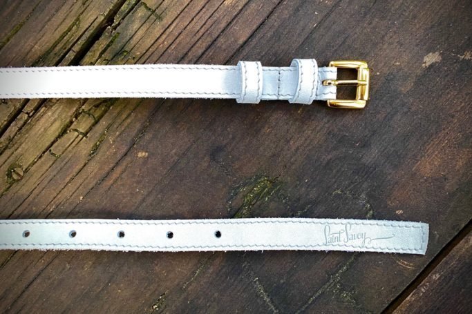 Saint Savoy Leather Belt – White thumbnail 2