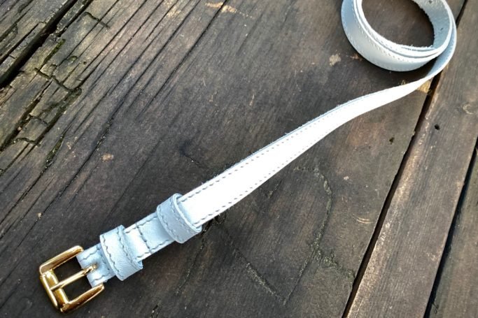 Saint Savoy Leather Belt – White thumbnail 3