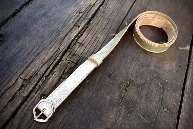 Saint Savoy Leather Belt – Metallic thumbnail 2