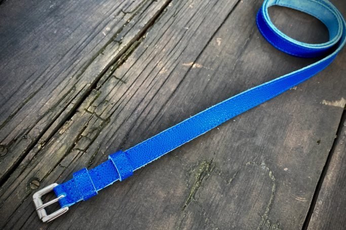 Saint Savoy Leather Belt – Lapis thumbnail 3