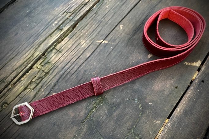 Saint Savoy Leather Belt – Mahogany thumbnail 3