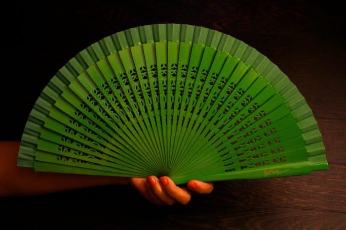 Saint Savoy Hand-Fan “COCO” Grass Green thumbnail 4