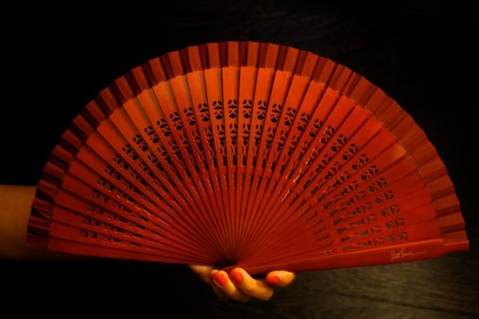 Saint Savoy Hand-Fan “COCO” Maroon thumbnail 4