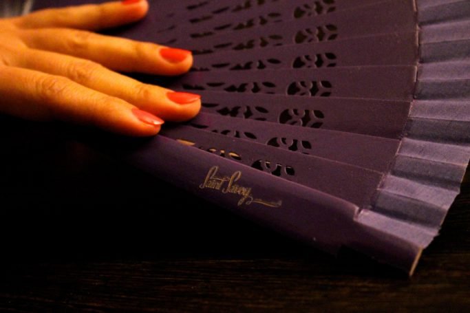 Saint Savoy Hand-Fan “COCO” Purple thumbnail 3