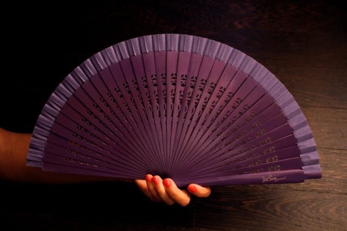 Saint Savoy Hand-Fan “COCO” Purple thumbnail 4