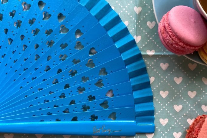 Saint Savoy Hand-Fan “FORTUNA” Blue thumbnail 2