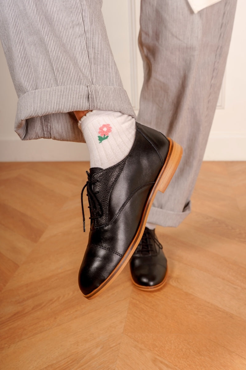 Swivells Elliot - Derbies Noires en Cuir — 1/7