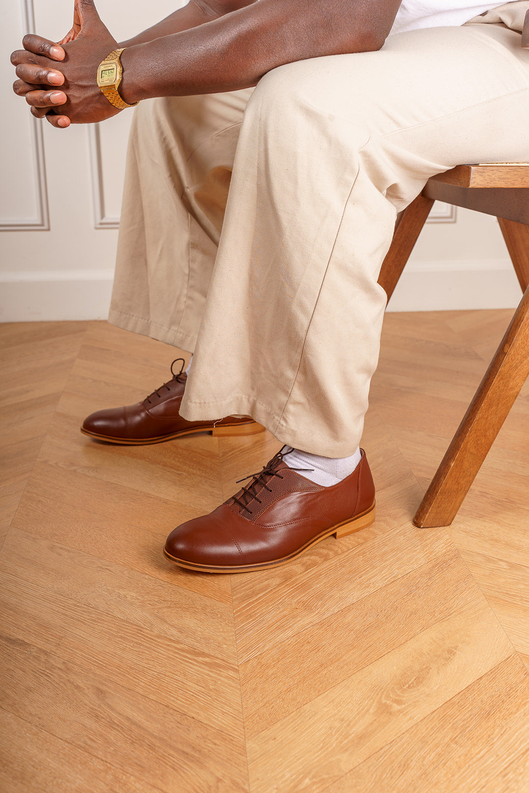 Swivells Oscar - Derbies Marron en Cuir thumbnail 2