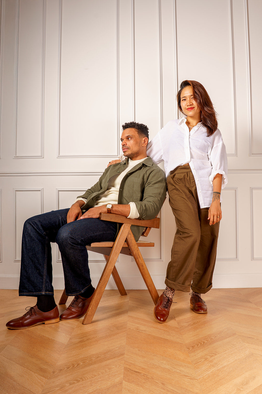 Swivells Oscar - Derbies Marron en Cuir thumbnail 3