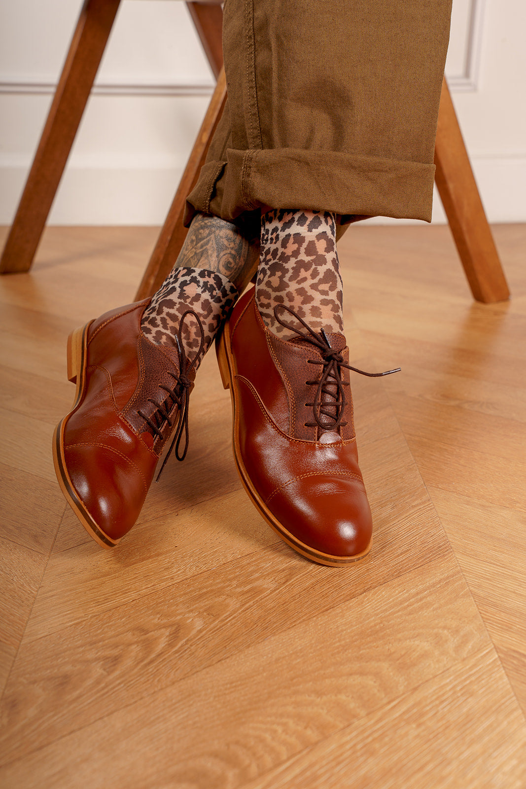 Swivells Oscar - Derbies Marron en Cuir thumbnail 5