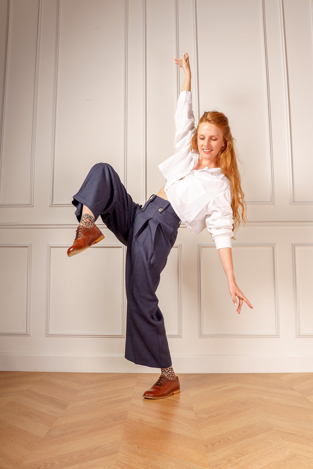 Swivells Oscar - Derbies Marron en Cuir thumbnail 9