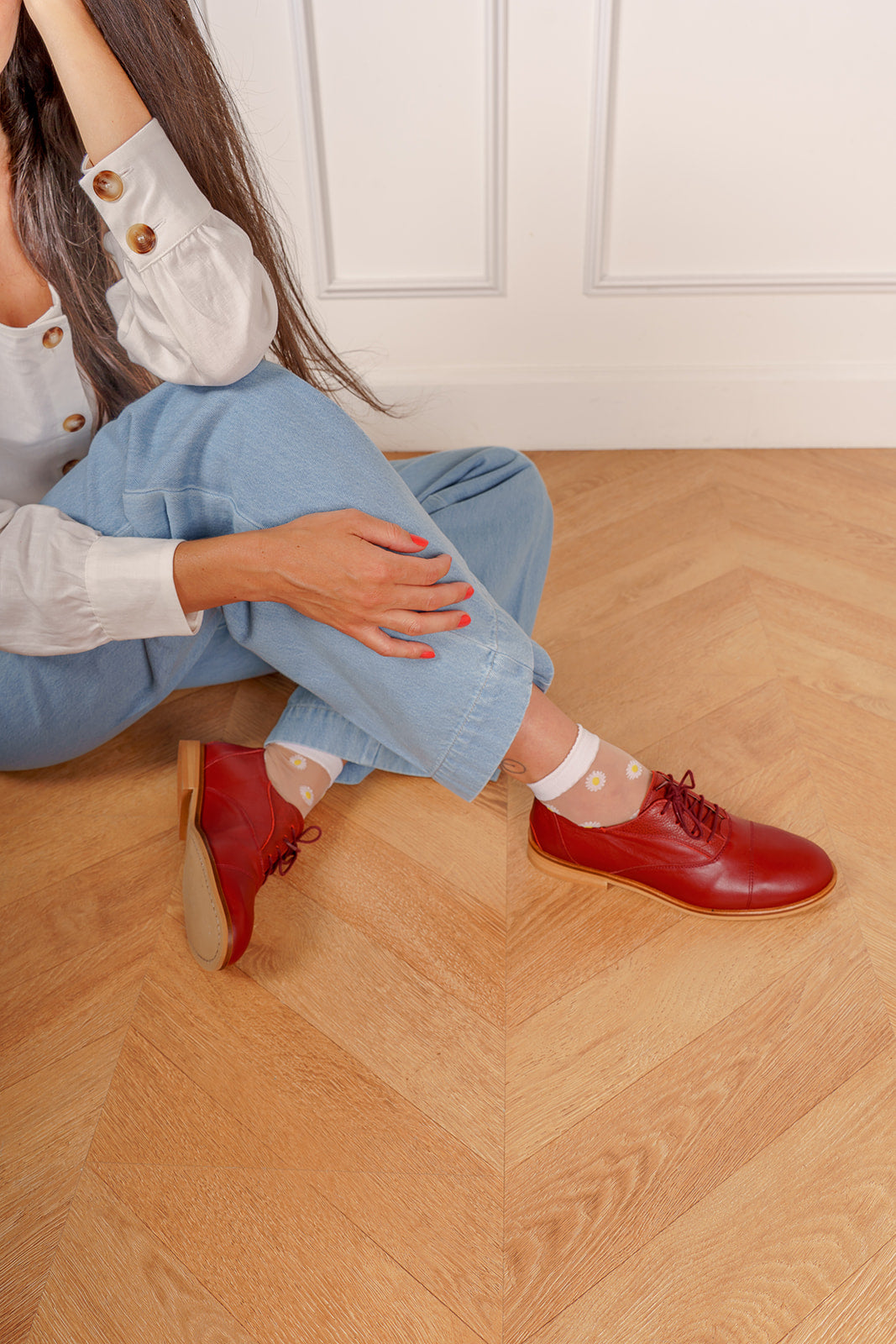 Swivells Leonard - Derbies Bordeaux en Cuir thumbnail 7