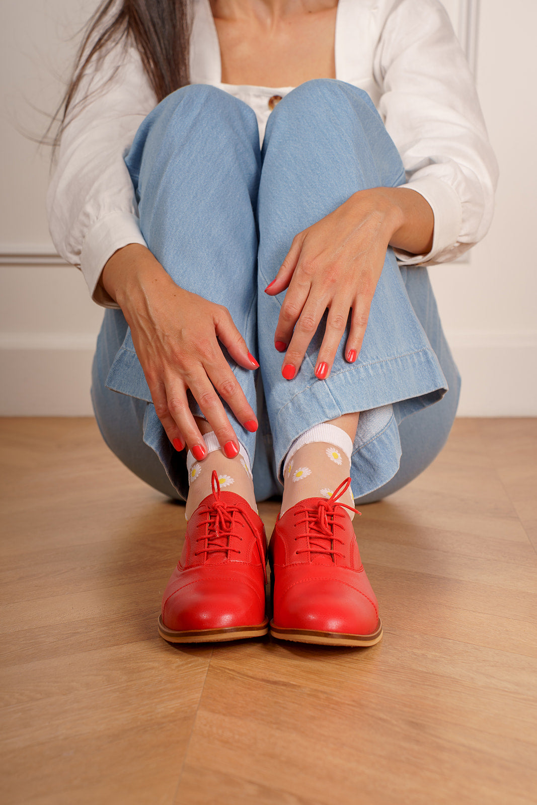 Swivells Marcel - Derbies Rouges en Cuir thumbnail 4