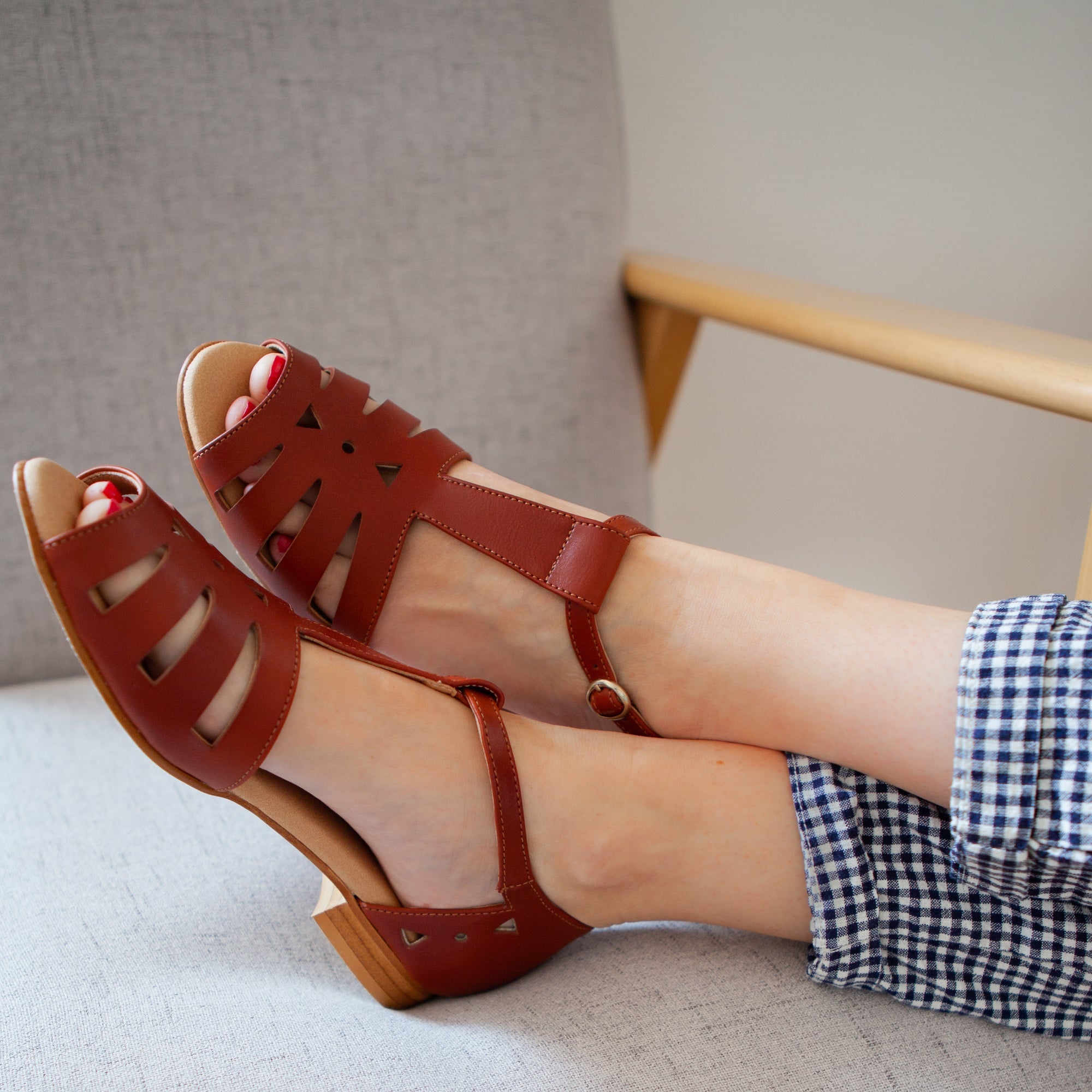 Swivells Dolly - Sandales Marron Vegan thumbnail 2