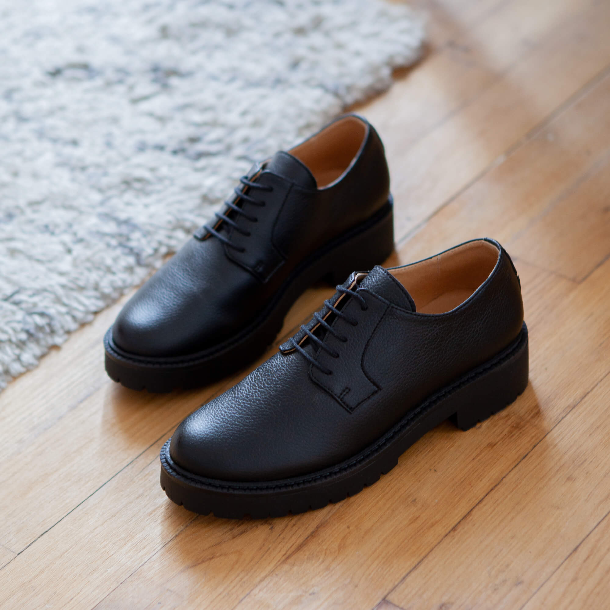 Swivells Greta - Derbies Noires Vegan thumbnail 2