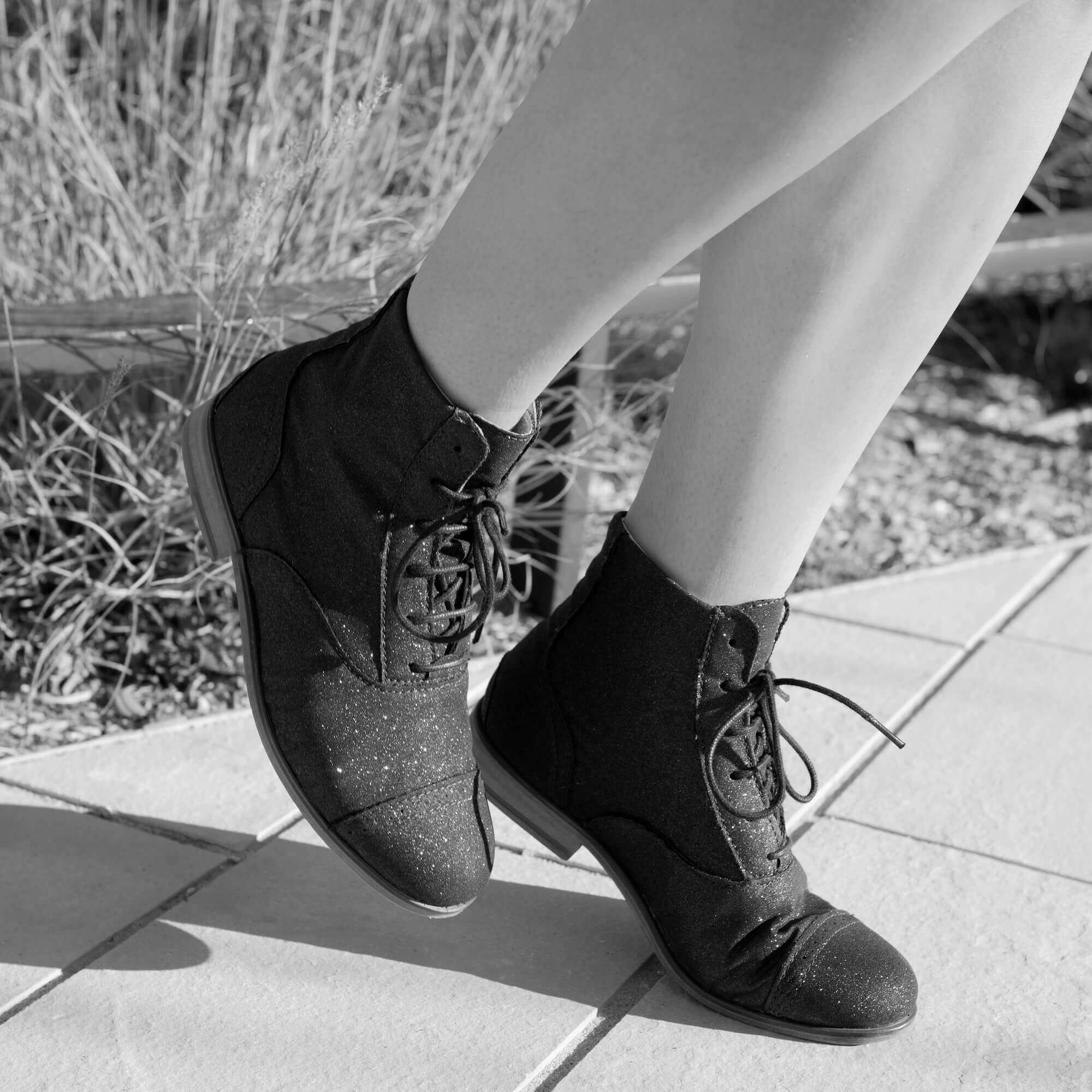 Swivells Mama Starry - Bottines Bleues en Cuir à Paillettes thumbnail 2