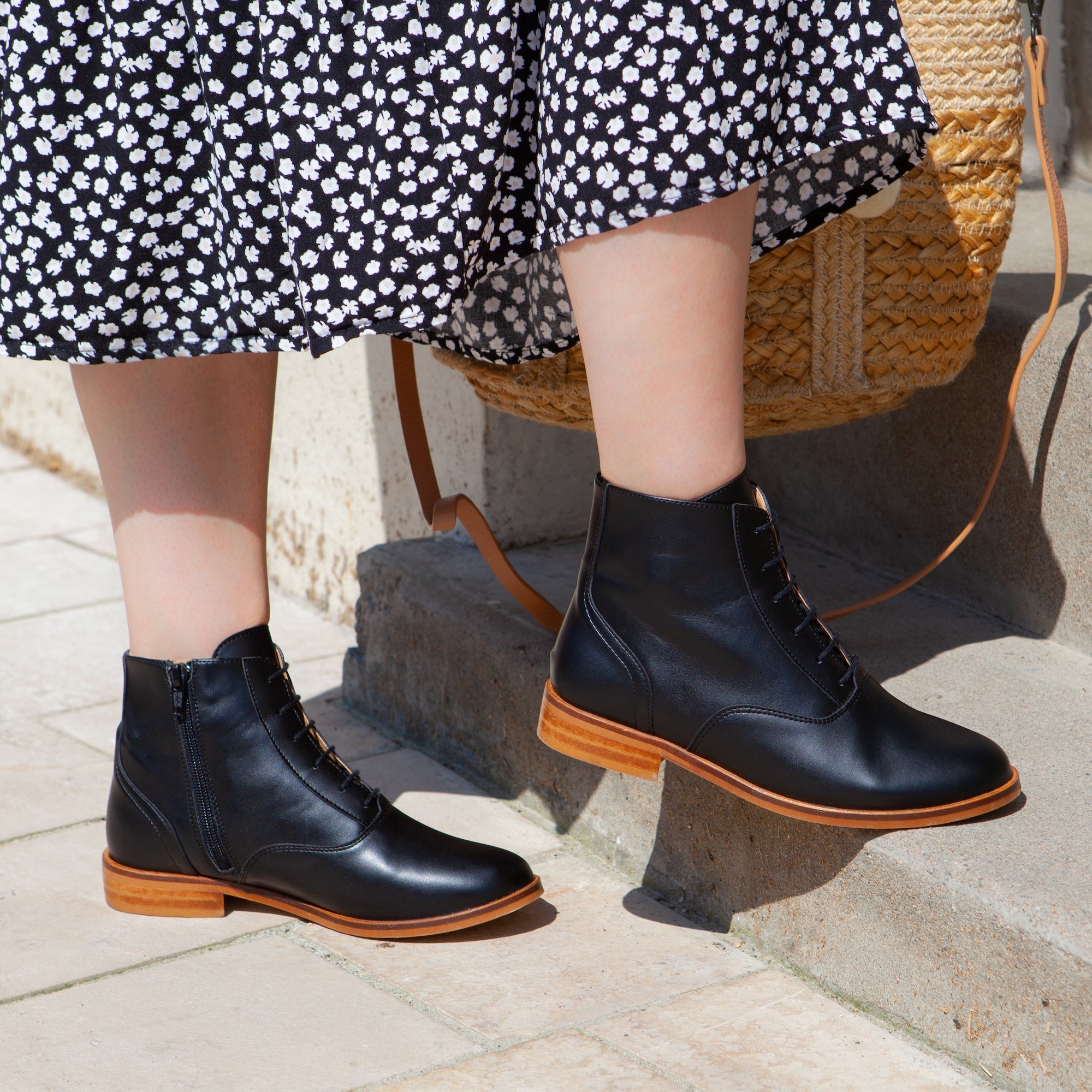 Swivells Simone - Bottines Noires Vegan thumbnail 3