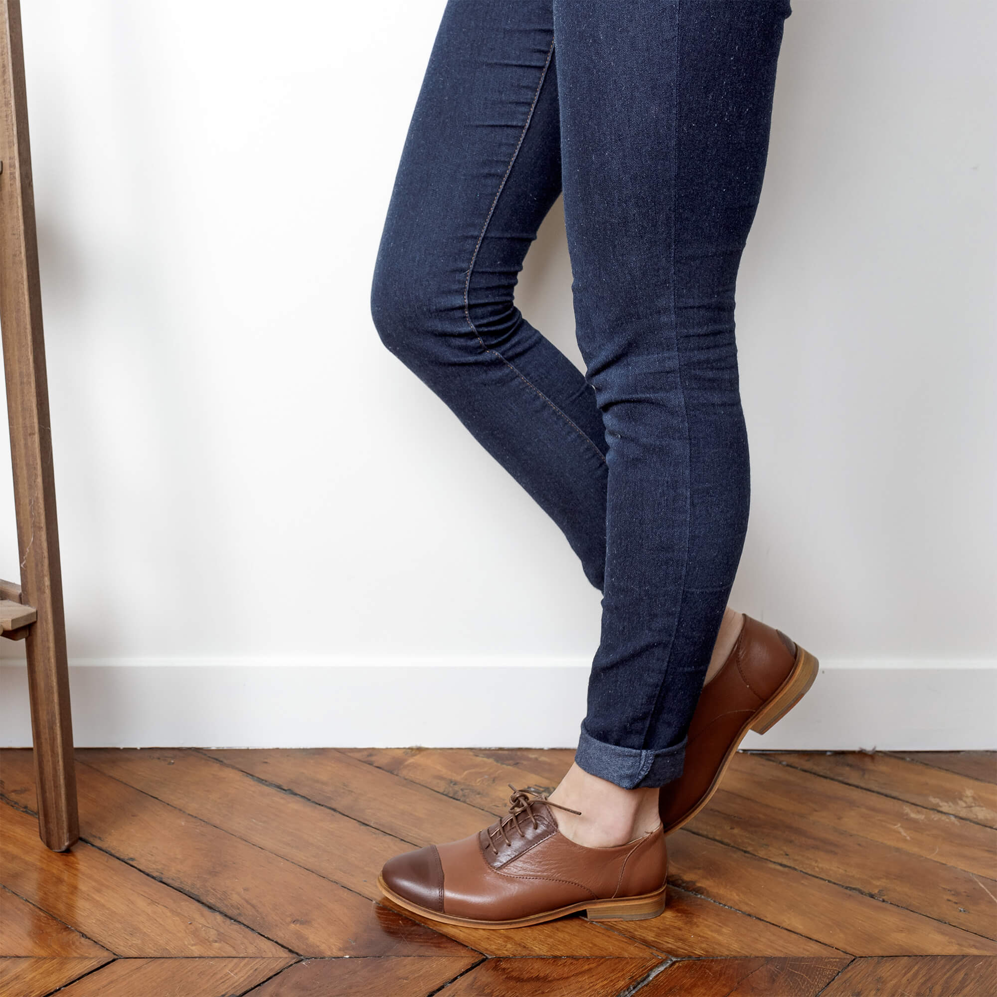 Swivells Chestnut - Derbies Marron en Cuir thumbnail 3