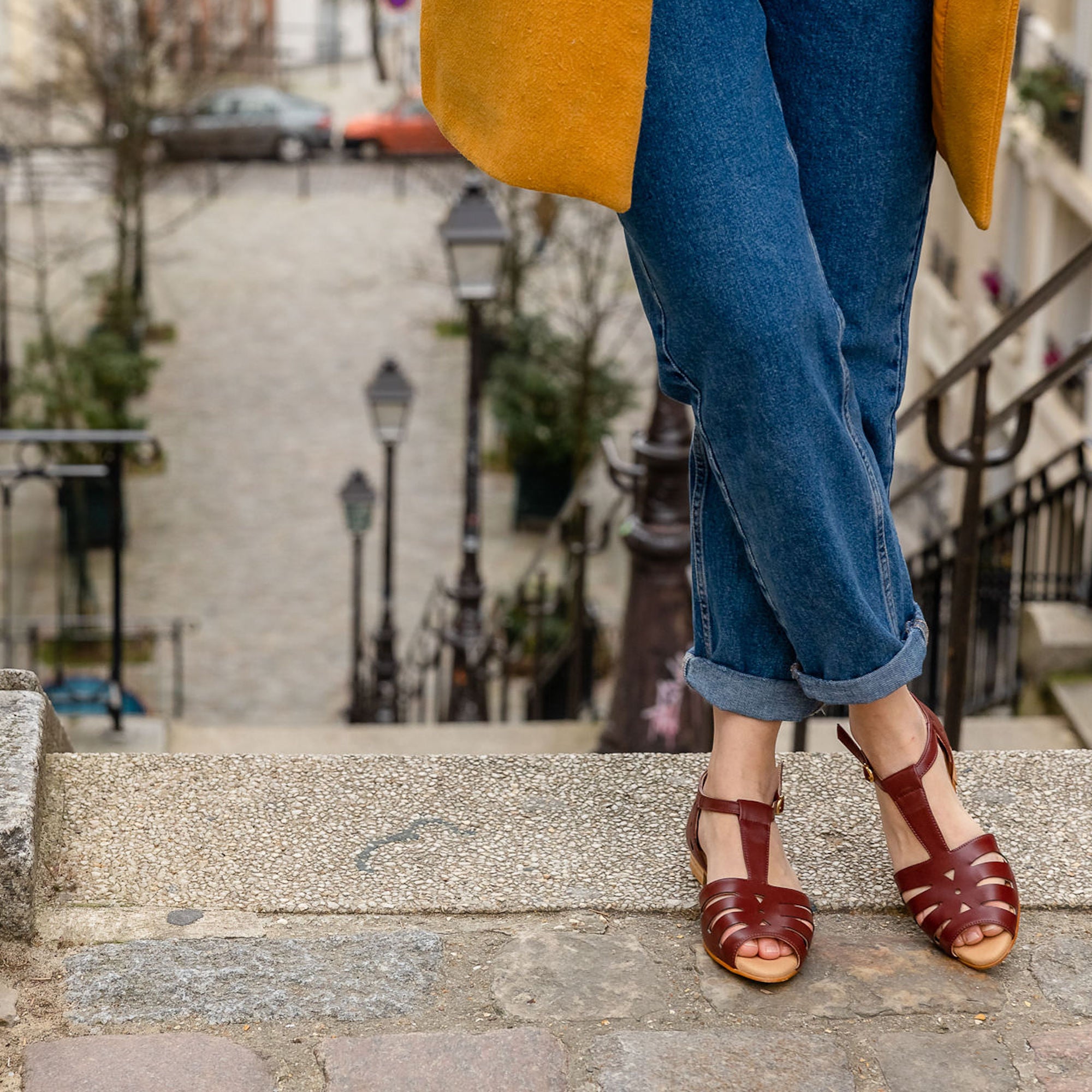 Swivells Édition Limitée 2 - Sandales Bordeaux Vegan thumbnail 3